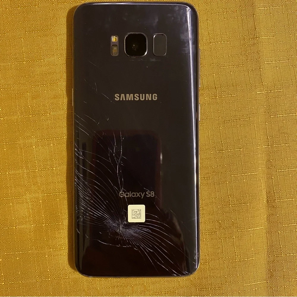Samsung Galaxy S8 phone with case